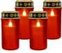 Merkloos Relaxdays Herdenkingslicht - set van 4 - LED - Rood