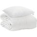 Duvet toutes saisons avec oreiller 2 pièces blanc microfibre