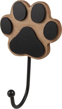 Clayre & Eef Wandhaak 9x5x14 cm Bruin Hout IJzer Hondenpoot