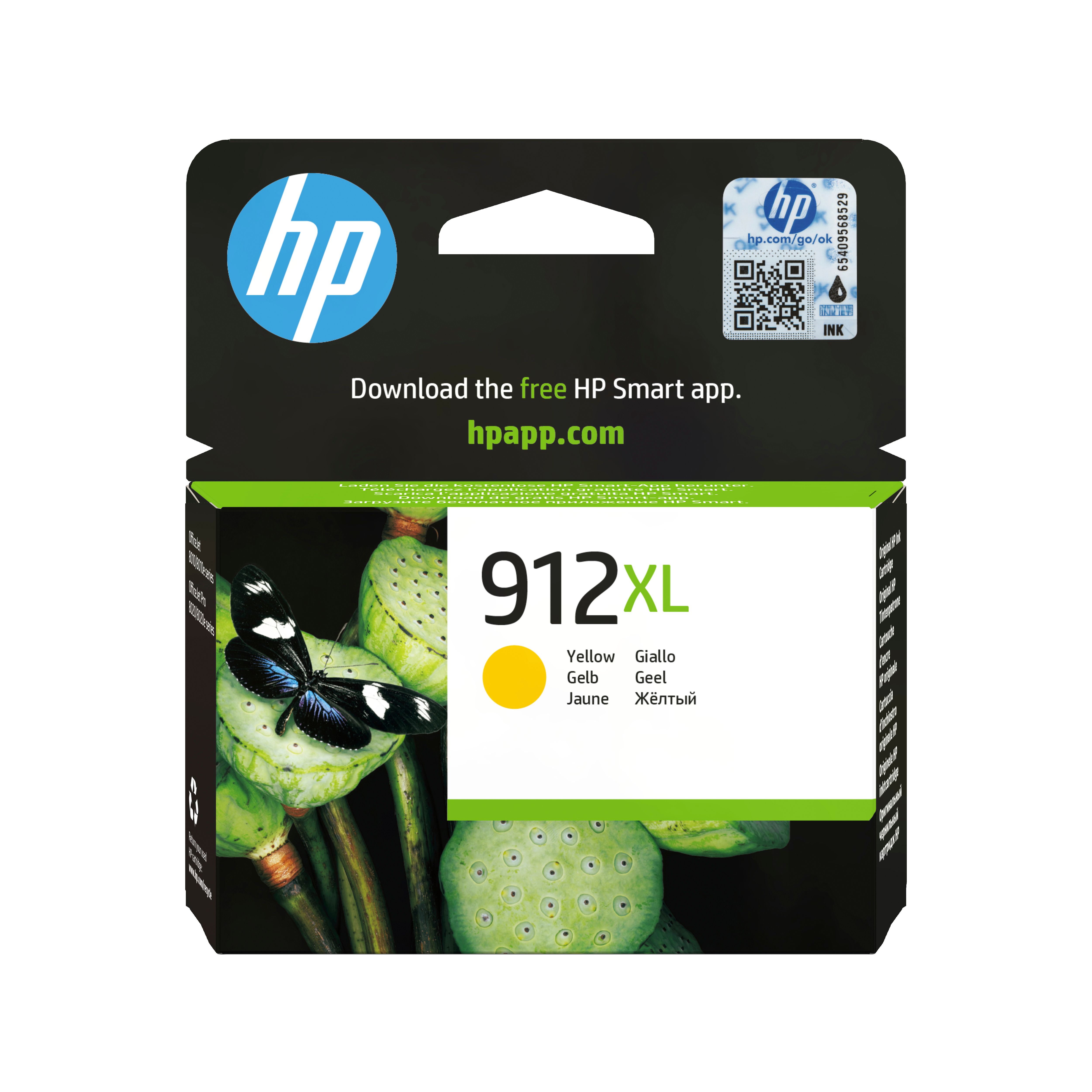 HP 912 XL Yellow Ink Cartridge - 3YL83AE - Original
