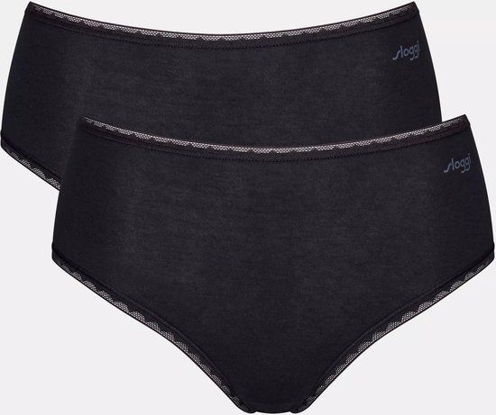sloggi GO High Waist Slip - 2-Pack - Black - Size S