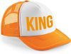Bellatio Decorations Koningsdag Casquette - King - Orange/Blanc