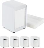 Merkloos 5x servettenhouder retro - American Diner - servet houder - dispenser - wit