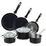 5-delige San Ignacio 5-delige pannenset, Ø 16 Ø 20 Ø 24 cm, met deksels, van geperst aluminium