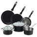 5-delige San Ignacio 5-delige pannenset, Ø 16 Ø 20 Ø 24 cm, met deksels, van geperst aluminium