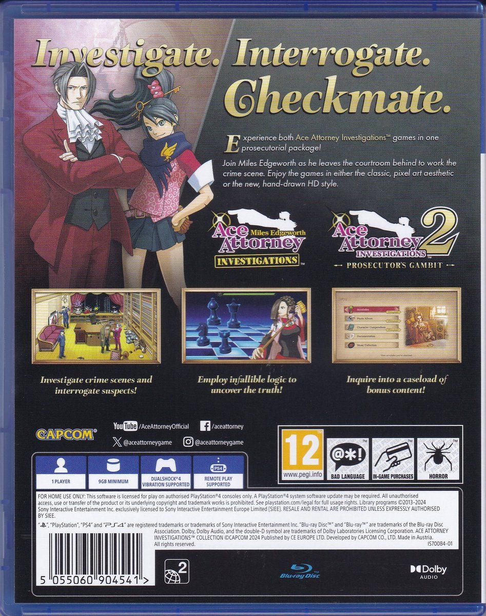 Capcom Ace Attorney Investigations Collection