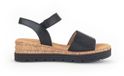 Gabor 62.700.57 - Sandale à plateforme femme - Noir - Cuir - Taille 38.5