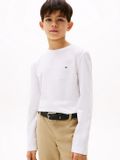 Tommy Hilfiger T-shirt Unisex Langarm 104/110 Baumwolle Dunkelblau Weiß