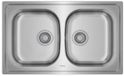 Teka Universe Wastafel met Twee Spoelbakken RVS 80 cm