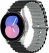 Qubix - Geschikt voor Garmin bandje - Geschikt voor Garmin Forerunner 970 / 570 (47mm) / 255 - Ocean Style bandje - Zwart / grijs - Smartwatch bandje 22mm