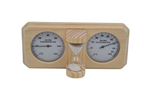 SPIRATO Sauna Combi Instrument - Thermometer Hygrometer met zandloper