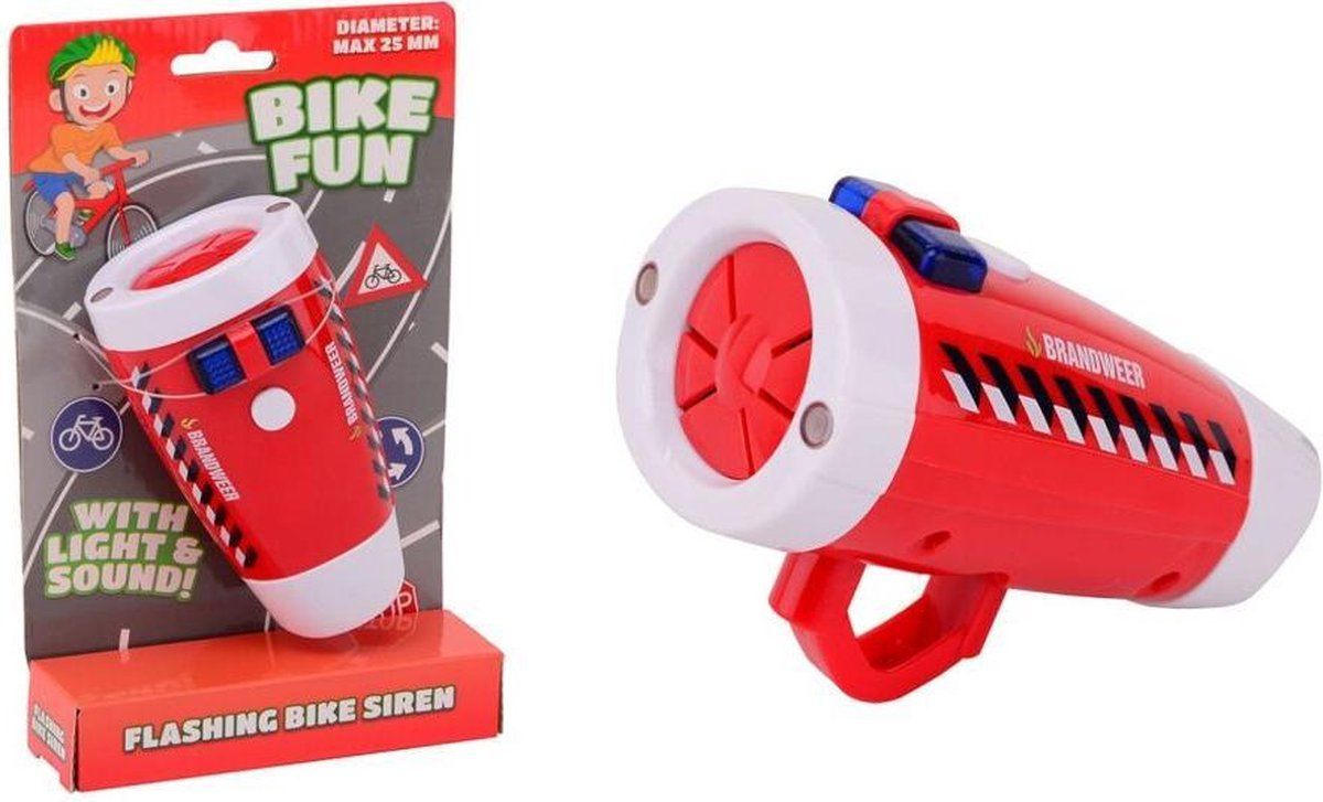Basic Bike Fun Brandweer Fietssirene met Licht en Geluid