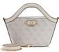 GUESS Lindsey Mini Tote Bone Logo crème Handtas Schoudertas