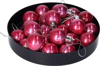 Othmar Decorations Kerstballen - 24 stuks - 3 cm - Orchidee Roze - Kunststof