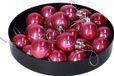 Othmar Decorations Kerstballen - 24 stuks - 3 cm - Orchidee Roze - Kunststof