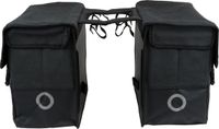 WILLEX Dubbele Canvas Plus Fietstas - 48L - Zwart/Matzwart