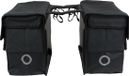 WILLEX Dubbele Canvas Plus Fietstas - 48L - Zwart/Matzwart
