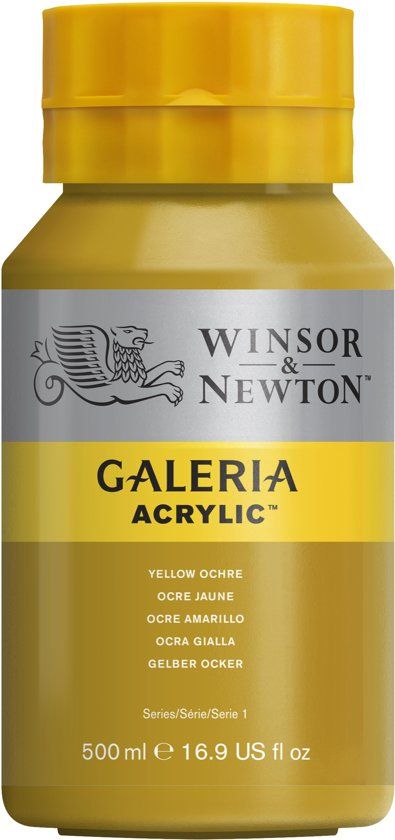 Winsor & Newton Galeria Acryl 500ml Yellow Ochre - 0094376914900