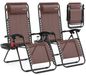 Fauteuil de salon - Réglable - Acier - Ensemble de 2 - 120 kg