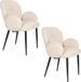 Housecraft Living Alaz Eetkamerstoelen met armleuning Off-white - Set van 2