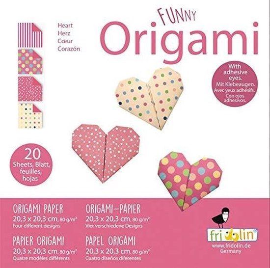 Fridolin Origami Hartjes Vouwen 20 X 20 Cm 20 Stuks Multicolor