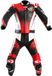 MUGENRACE Sidegun Zwart Wit Rood Geperforeerd 2-Delig Motorpak - Racepak
