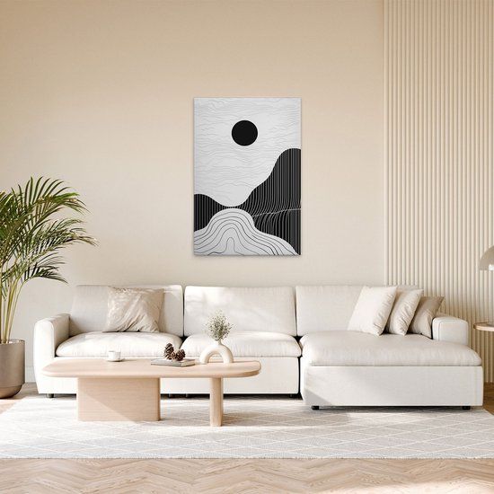 A.S. Création Canvas Black Sun | DD132900 | Zwart | 40 x 60 cm