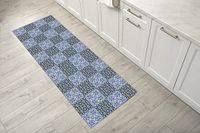 Velvet tapijt, Made in Italy, non-slip, digitale druk op zacht polyester fluweel, 50 x 190 cm, afmetingen: V101