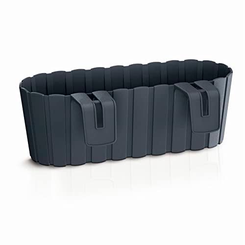 Prosperplast Boardee Hook DDECZ400-S433 - Balkon plantenbak - Antraciet - 38cm
