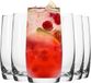 Unyqoos® Set de 6 verres à long drink – 350 ml, verre clair, lavable au lave-vaisselle, élégant, design légèrement arrondi, adapté à un usage domestique et à la restauration