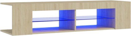 vidaXL Tv-meubel met LED-verlichting 135x39x30 cm sonoma eikenkleurig
