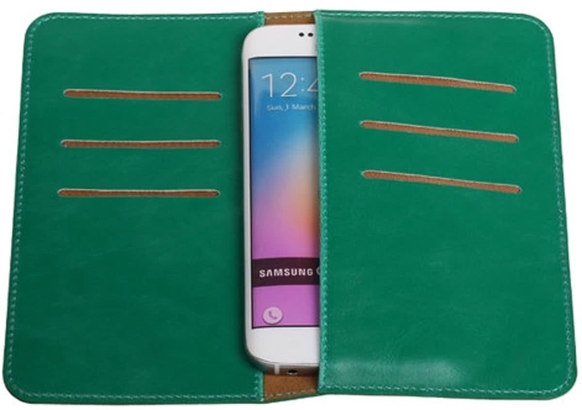 Best Cases Groen Pull-up Medium Pu portemonnee wallet voor Samsung Galaxy Alpha