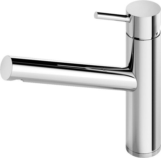 Hotbath Keukenmengkraan - Chroom - Messing - 1 Handvat - Draaibare uitloop