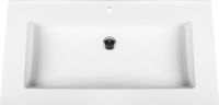 Aloni Bagnotti Beta Solid Surface Enkele Wastafel - 80cm - Acryl Wit