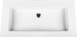 Aloni Bagnotti Beta Solid Surface Enkele Wastafel - 80cm - Acryl Wit