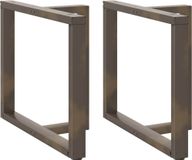 Pieds de table 2 pcs forme T 100x35x(72-73) cm acier naturel