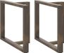 Pieds de table 2 pcs forme T 100x35x(72-73) cm acier naturel