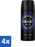 Axe Vaporisateur corporel - Édition limitée - A.I. - 150 ml - 4 pièces