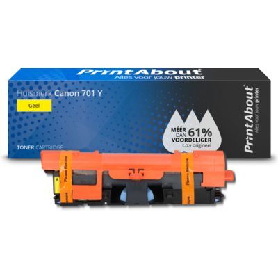 PrintAbout Huismerk Canon 701 Y Toner Geel