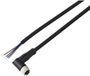 TRU COMPONENTS TC-13751844 Aansluitkabel M8 x 1 5-polig haaks 10 m Zwart
