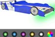 Lit enfant voiture de course avec éclairage LED bleu 90x200 cm