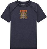 Guess Kinder-T-shirt Blauw Katoen Ronde Hals Korte Mouw Logo 12 jaar