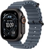 Apple Ocean Band voor de Apple Watch | 44/45/46/49 mm - Anchor Blue / Black Titanium