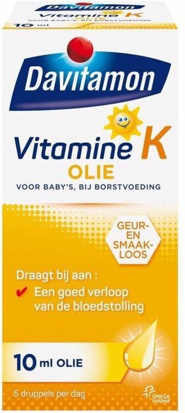 Davitamon Vitamine K Olie - 10 ml - Voor Baby's Die Borstvoeding Krijgen