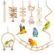 Ensemble de jouets pour perruches, comprenant 8 pièces et divers accessoires