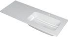 Wastafel INK Faktor Wastafel Polystone Rechts met 1 Kraangat - 1200x450x15 mm - Glans Wit