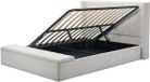 Vente-unique Bed met opbergruimte stof beige 140 x 190 cm