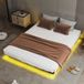 COMHOMA Metalen Logeerbed met LED en App Bediening - 90x200 cm