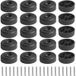 Icecat Patins Pour Meubles, 20pcs Patin Antiderapant, Protecteur De Sol Tampon Pour Pieds Des Tables, Chaises, Meubles,pour Protéger Les Sols Des Rayures Et Du Bruit, Noir (d50mm H25mm)