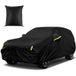 Yl Bâche pour SUV Imperméable 480 x 175 x 150cm Noir Housse de voiture extérieur Protection contre la neige Protection solaire Protection UV, Taille universelle pour SUV